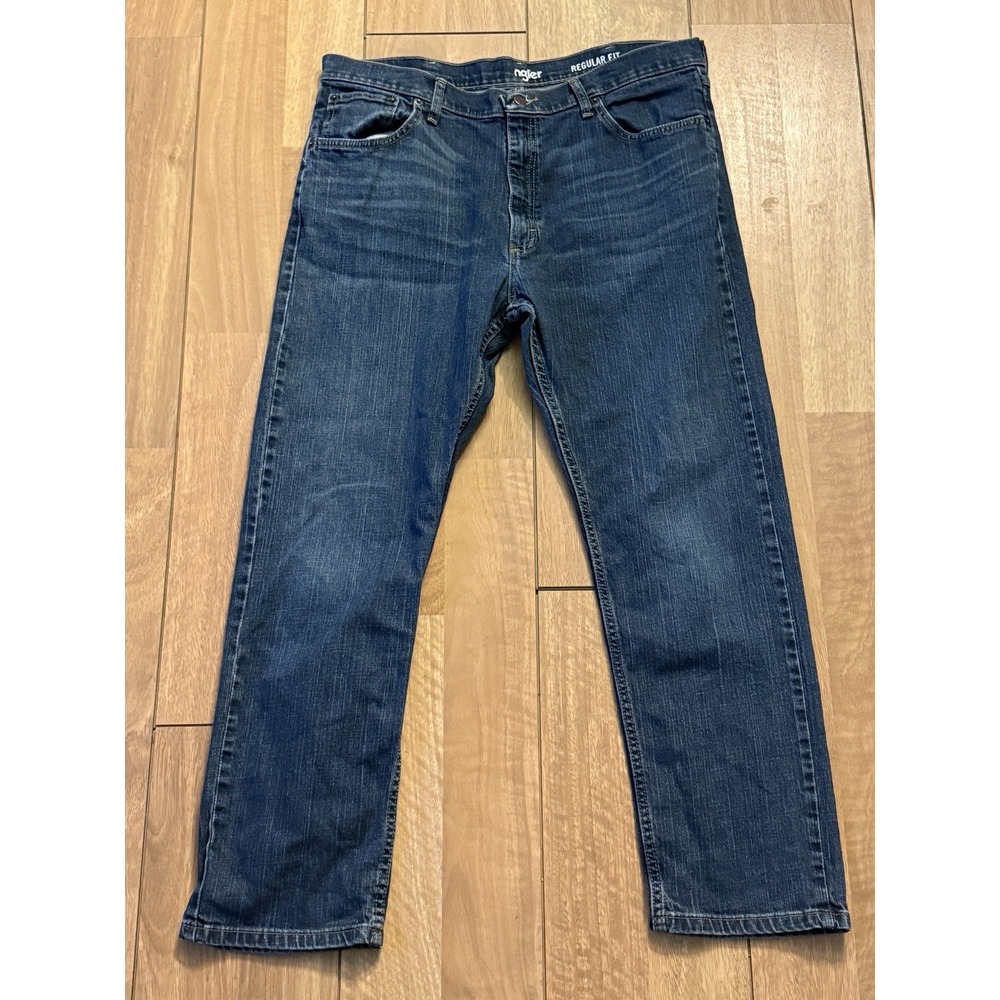 Men's Wrangler Regular Fit Jeans Blue Size 38x29